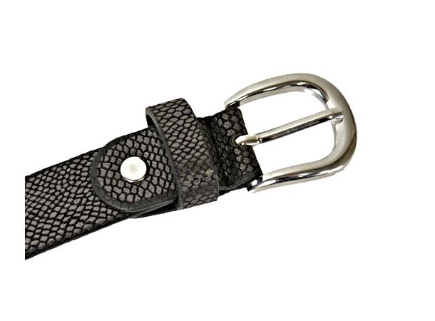 Belte 3cm shiny m/studs   sort 